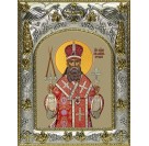 Икона освященная "Петр митрополит Крутицкий, священномученик", 14x18 см