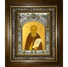 Икона освященная "Савва Сторожевский преподобный", в киоте 20x24 см