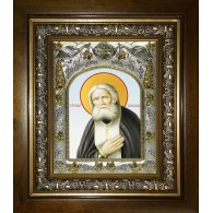 Икона освященная "Серафим Саровский преподобный, чудотворец", в киоте 20x24 см фото