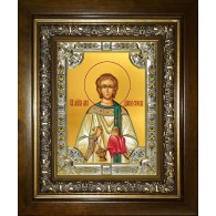 Икона освященная "Стефан архидиакон первомученик", в киоте 24x30 см фото