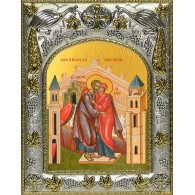 Икона освященная "Зачатие святой Анны, "егда зачат святую Богородицу"", 14x18 см фото