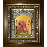 Икона освященная "Зачатие святой Анны, "егда зачат святую Богородицу"", в киоте 20x24 см фото