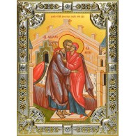 Икона освященная "Зачатие святой Анны, "егда зачат святую Богородицу"", 18x24 см, со стразами фото