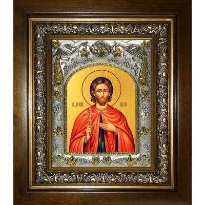 Икона освященная "Виктор Коринфский", в киоте 20x24 см фото
