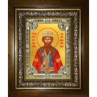 Икона освященная "Вячеслав Чешский благоверный князь", в киоте 24x30 см фото