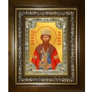 Икона освященная "Вячеслав Чешский благоверный князь", в киоте 24x30 см