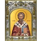 Икона освященная "Геннадий архиепископ Новгородский, святитель", 14x18 см
