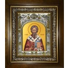 Икона освященная "Геннадий архиепископ Новгородский, святитель", в киоте 20x24 см