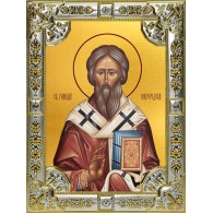 Икона освященная "Геннадий архиепископ Новгородский ,святитель", 18x24 см, со стразами фото