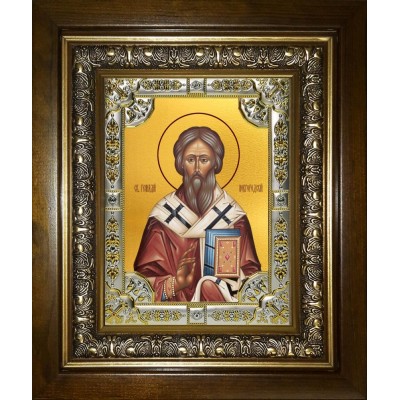 Икона освященная "Геннадий архиепископ Новгородский, святитель", в киоте 24x30 см фото