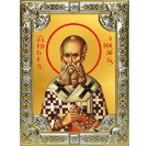 Икона освященная "Григорий Богослов святитель", 18x24 см, со стразами