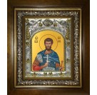Икона освященная "Иоанн (Иван) Воин мученик", в киоте 20x24 см