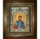 Икона освященная "Иоанн (Иван) Воин мученик", в киоте 20x24 см