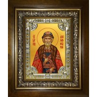 Икона освященная "Ярослав Мудрый", в киоте 24x30 см со стразами фото