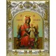Икона освященная "Неувядаемая роза, икона Божией Матери", 14x18 см