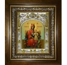 Икона освященная "Неувядаемая роза, икона Божией Матери", в киоте 20x24 см