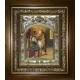 Икона освященная "Сампсон Странноприимец преподобный", в киоте 20x24 см