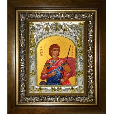 Икона освященная "Александр Египетский", в киоте 20x24 см фото
