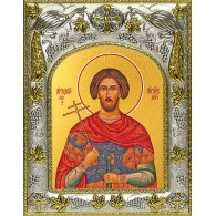 Икона освященная "Артемий Антиохийский, мученик", 14x18 см фото