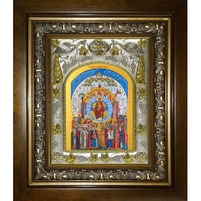 Икона освященная "О Тебе радуется, икона Божией Матери", в киоте 20x24 см фото