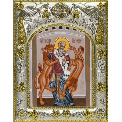 Икона освященная "Игнатий Богоносец Антиохийский, епископ, священномученик", 14x18 см фото