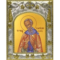 Икона освященная "Иларион Пеликитский преподобный, игумен", 14x18 см фото