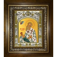 Икона освященная "Иулиан Кеноманийский, епископ, святитель", в киоте 20x24 см фото