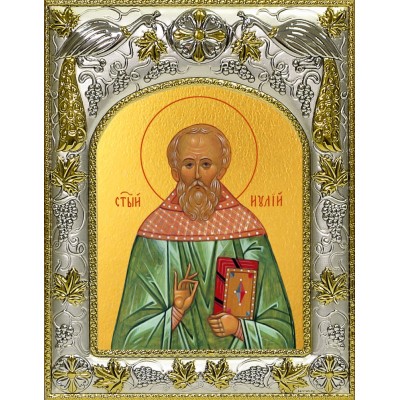 Икона освященная "Иулий (Юлий) Мирмидонянин, пресвитер, преподобный", 14x18 см фото