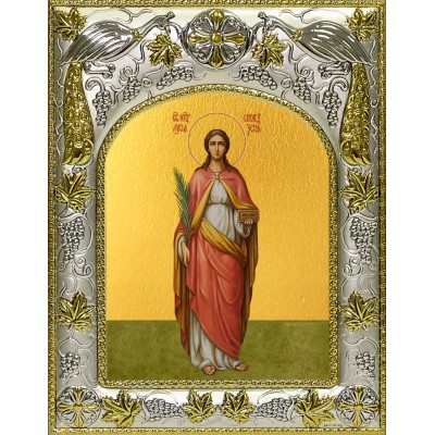 Икона освященная "Лукия Сиракузская, мученица ", 14x18 см фото
