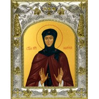 Икона освященная "Марина Берийская (Македонская), преподобная", 14x18 см фото