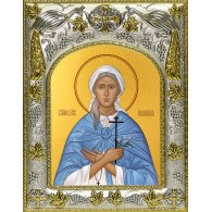 Икона освященная "Пелагия Дивеевская", 14x18 см фото