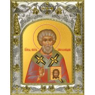 Икона освященная "Никита исповедник, архиепископ Аполлониадский", 14x18 см фото
