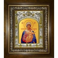 Икона освященная "Аз есмь с вами, и никтоже на вы икона Божией Матери", в киоте 20x24 см фото