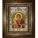 Икона освященная "Гребневская икона Божией Матери", в киоте 20x24 см