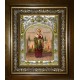 Икона освященная "Александр Иерусалимский", в киоте 20x24 см