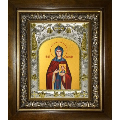 Икона освященная "Анфиса Мантинейская, преподобная", в киоте 20x24 см фото