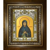 Икона освященная "Афанасия Эгинская, преподобная", в киоте 20x24 см фото
