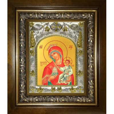 Икона освященная "Тучная гора, икона Божией Матери", в киоте 20x24 см фото