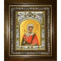 Икона освященная "Валентина Кесарийская мученица", в киоте 20x24 см фото