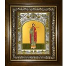 Икона освященная "Вениамин Персидский, священномученик", в киоте 20x24 см