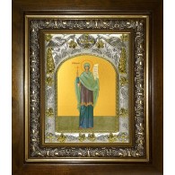 Икона освященная "Виринея (Вероника) Едесская мученица", в киоте 20x24 см фото