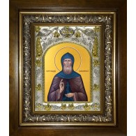 Икона освященная "Геннадий Важеозерский преподобный", в киоте 20x24 см фото