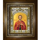 Икона освященная "Виктор Коринфский мученик", в киоте 20x24 см