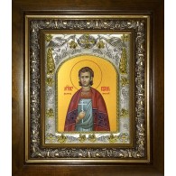 Икона освященная "Виктор Халкидонский мученик", в киоте 20x24 см фото
