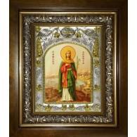 Икона освященная "Елисавета (Елизавета) Адрианопольская, мученица", в киоте 20x24 см фото