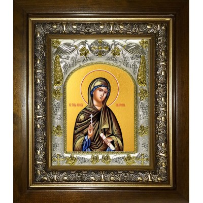 Икона освященная "Ксения (Евсевия) Миласская, диакониса", в киоте 20x24 см фото