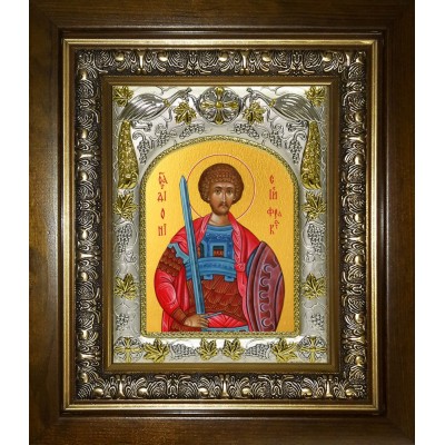 Икона освященная "Дионисий Фракийский, мученик", в киоте 20x24 см фото