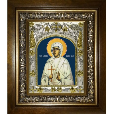 Икона освященная "Домна Никомидийская, мученица Никомидийская, мученица", в киоте 20x24 см фото