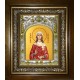 Икона освященная "Елисавета (Елизавета) Адрианопольская, мученица", в киоте 20x24 см