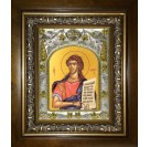 Икона освященная "Захария Серповидец, пророк", в киоте 20x24 см